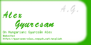 alex gyurcsan business card